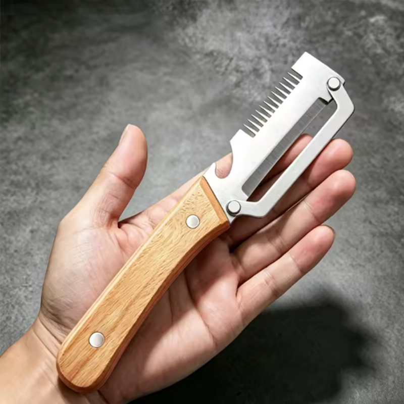 1 Set Wooden Handle Vegetable Peeler