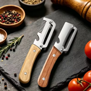 1 Set Wooden Handle Vegetable Peeler
