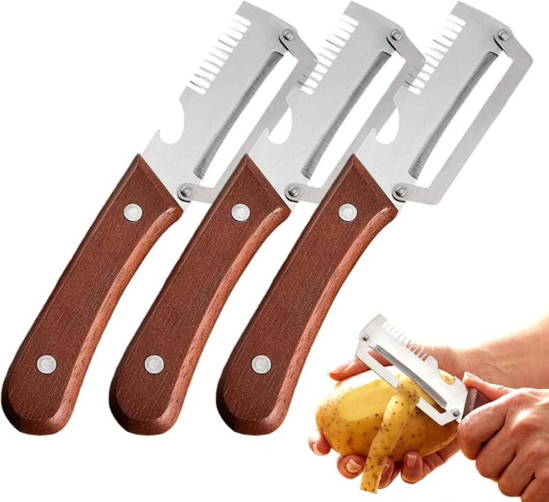 1 Set Wooden Handle Vegetable Peeler